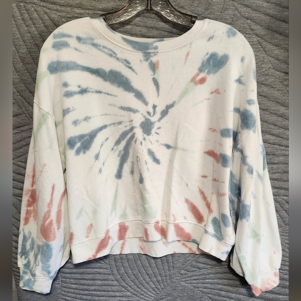 Z Supply Multicolor Tie-Dye Crew Neck Sweatshirt